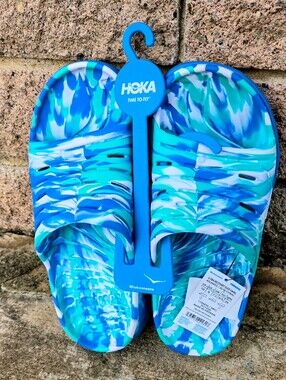 HOKA Blue Teal Wave Slide Sandals